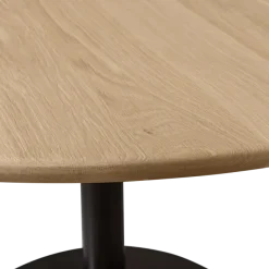 Woood Tablo eettafel rond vingerlas 120cm transparant [fsc]