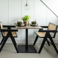Woood Tablo eettafel vierkant vingerlas 80x80cm cashmere brown [fsc]