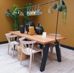 Woood Tablo Outdoor Eettafel Naturel Met A-poot Metaal [fsc]
