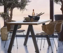 Woood Tablo Outdoor Eettafel Naturel Met A-poot Metaal [fsc]