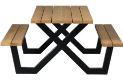 Woood Tablo Outdoor Picknicktafel Naturel Met X-poot Metaal [fsc]