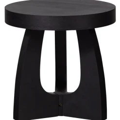 Woood Tala bijzettafel mdf fineer zwart ø45cm