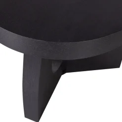 Woood Tala bijzettafel mdf fineer zwart ø45cm