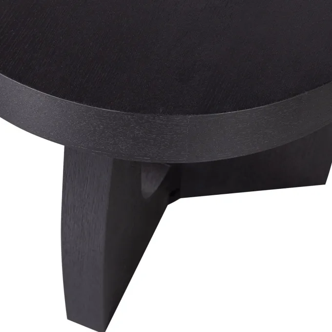 Woood Tala bijzettafel mdf fineer zwart ø45cm