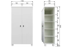 Woood Ties Kast Grenen Wit [fsc]