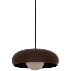 Woood Tivo Hanglamp Rond Metaal Hoogglans Bruin