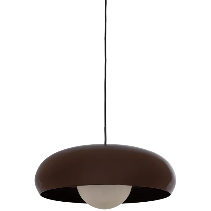 Woood Tivo Hanglamp Rond Metaal Hoogglans Bruin