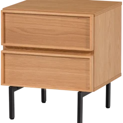 Woood Tours Ladekast/Nachtkastje 2 Lades Melamine/Mdf Naturel