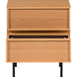 Woood Tours Ladekast/Nachtkastje 2 Lades Melamine/Mdf Naturel