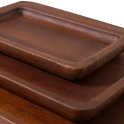 Woood Trayla Dienblad Mangohout Bruin - Set Van 3