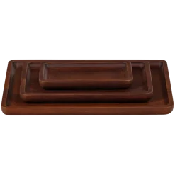 Woood Trayla Dienblad Mangohout Bruin - Set Van 3