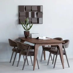 Woood Tunar Eetkamerstoel Met Armleuning Hout Donkerbruin [fsc]