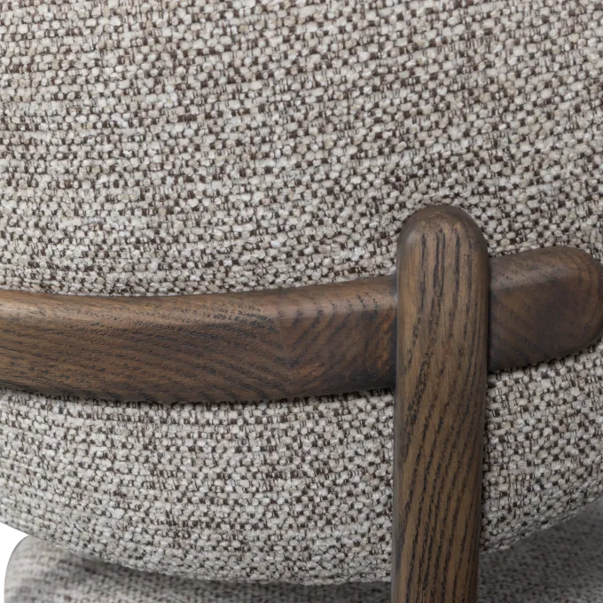 Woood Udar eetkamerstoel met houten frame donkerbruin