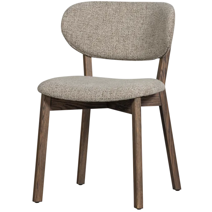 Woood Udar eetkamerstoel met houten frame donkerbruin