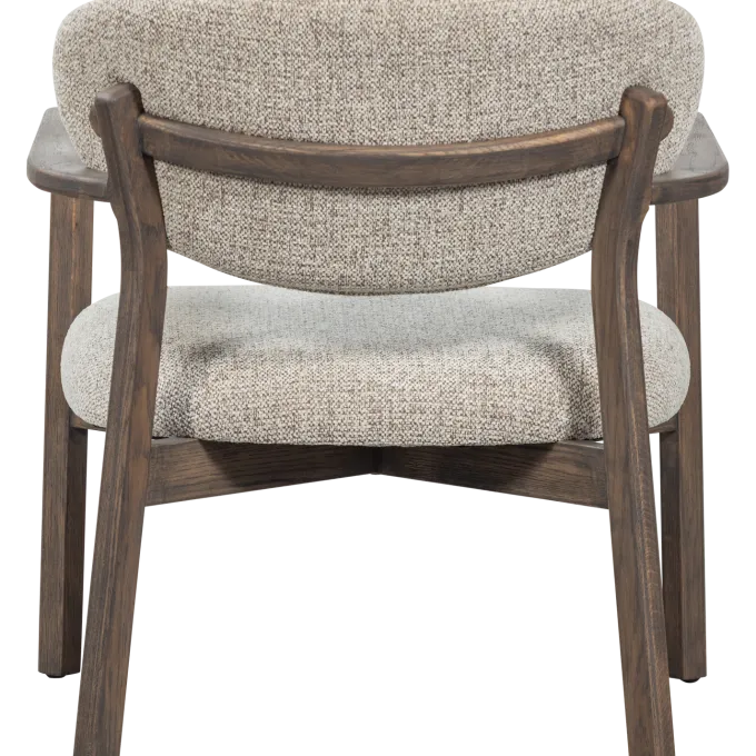 Woood Udar fauteuil met houten frame donkerbruin