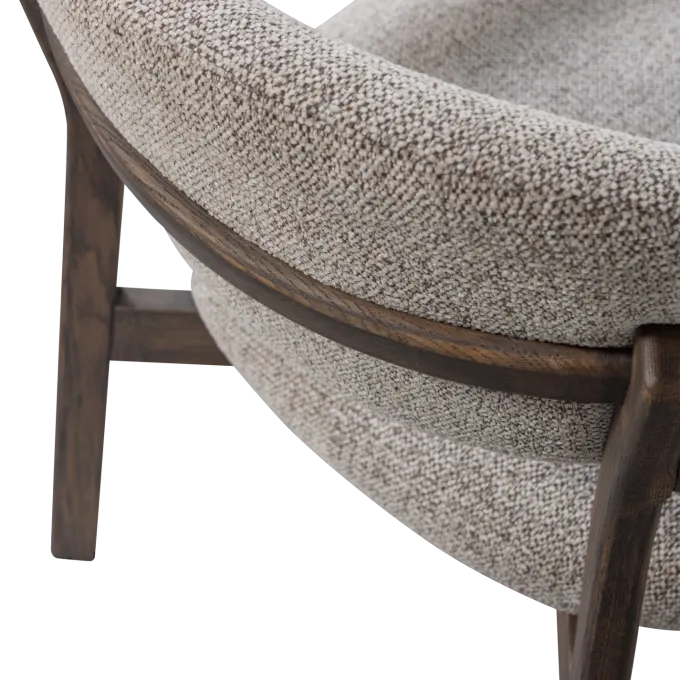 Woood Udar fauteuil met houten frame donkerbruin