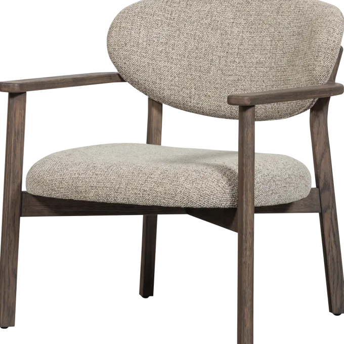 Woood Udar fauteuil met houten frame donkerbruin