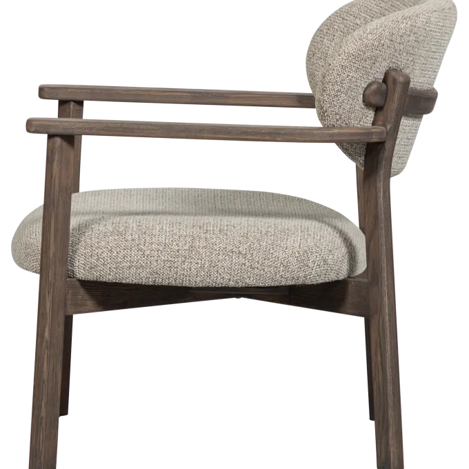 Woood Udar fauteuil met houten frame donkerbruin
