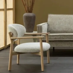 Woood Udar fauteuil met houten frame naturel