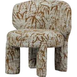 Woood Upke fauteuil met dessin naturel/bruin
