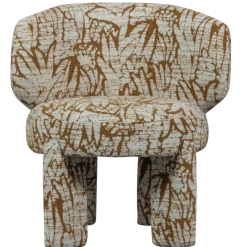 Woood Upke fauteuil met dessin naturel/bruin