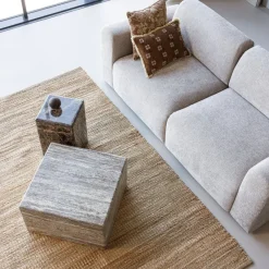 Woood Vexa Bijzettafel Marmer Bruin