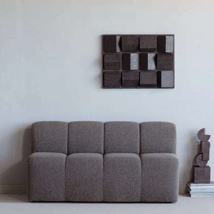 Woood Wanddeco Axis betonlook bruin