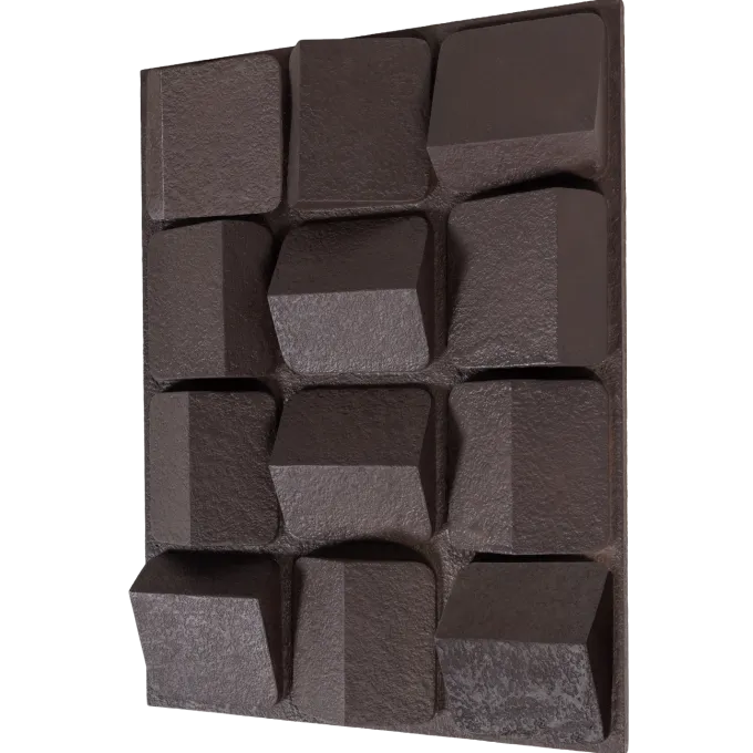 Woood Wanddeco Axis betonlook bruin