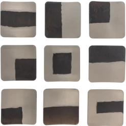 Woood Wanddeco Nami metaal nikkel - set van 9