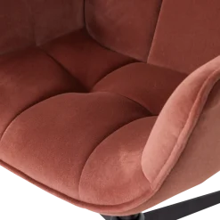 Woood Wibo Draaifauteuil Mat Velvet Bruinrood [fsc]