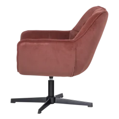 Woood Wibo Draaifauteuil Mat Velvet Bruinrood [fsc]
