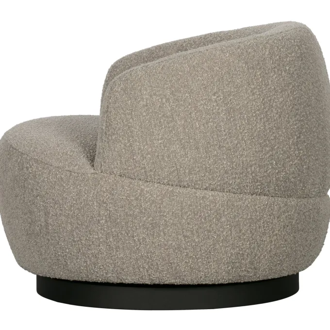 Woood Woolly draaifauteuil bouclé naturel gemeleerd
