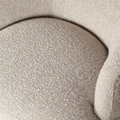 Woood Woolly draaifauteuil bouclé naturel gemeleerd