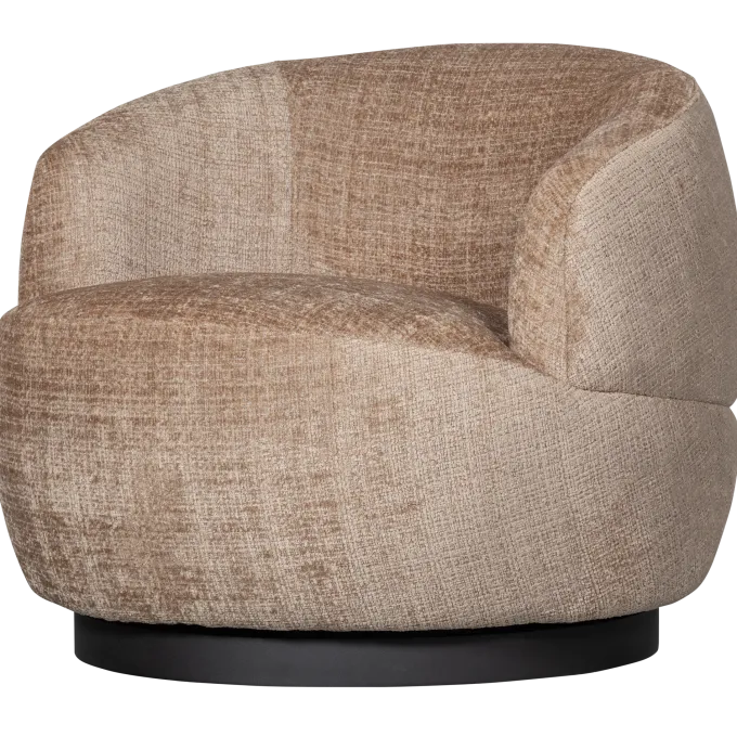 Woood Woolly draaifauteuil chenille zand