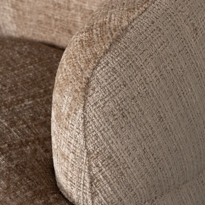 Woood Woolly draaifauteuil chenille zand
