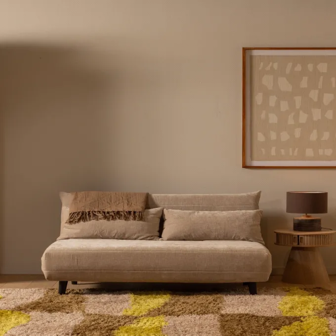 Woood Xem 1-persoons slaapbank velvet naturel