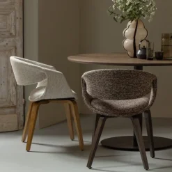 Woood Yossi eetkamerstoel naturel met houten poot naturel