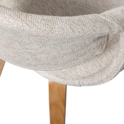 Woood Yossi eetkamerstoel naturel met houten poot naturel