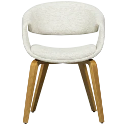 Woood Yossi eetkamerstoel naturel met houten poot naturel