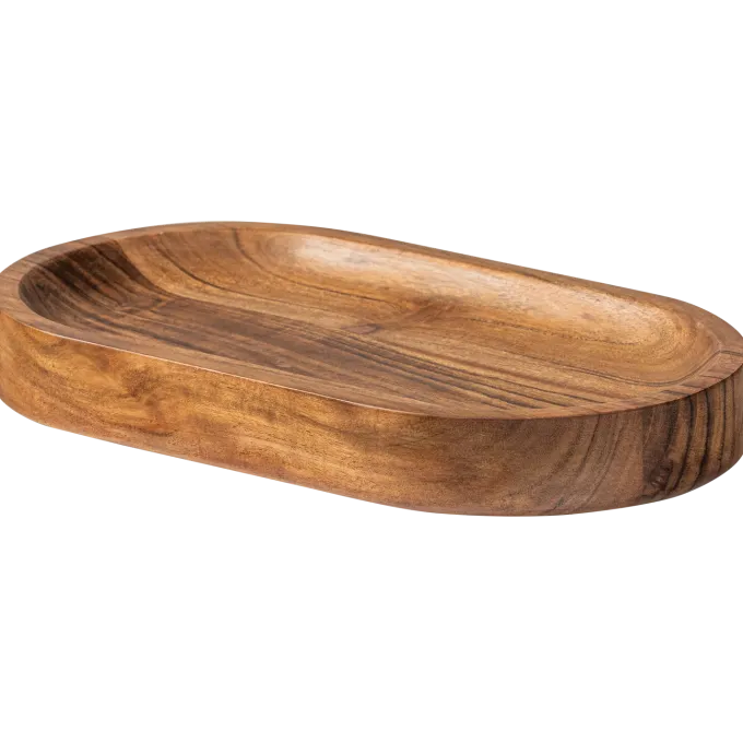Woood YUKI serveerplank ovaal acacia hout naturel