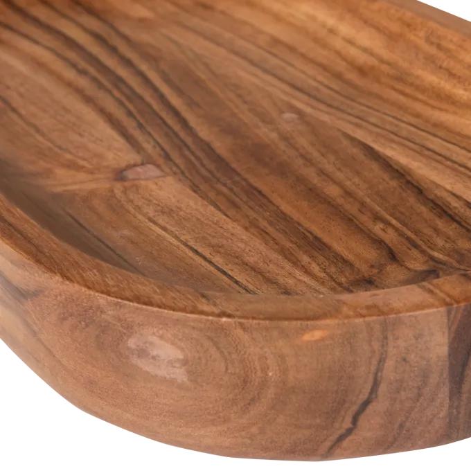 Woood YUKI serveerplank ovaal acacia hout naturel