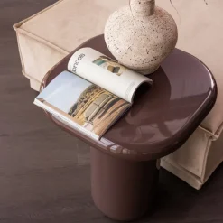Woood Zava Bijzettafel Hout Hoogglans Donkerbruin [fsc]