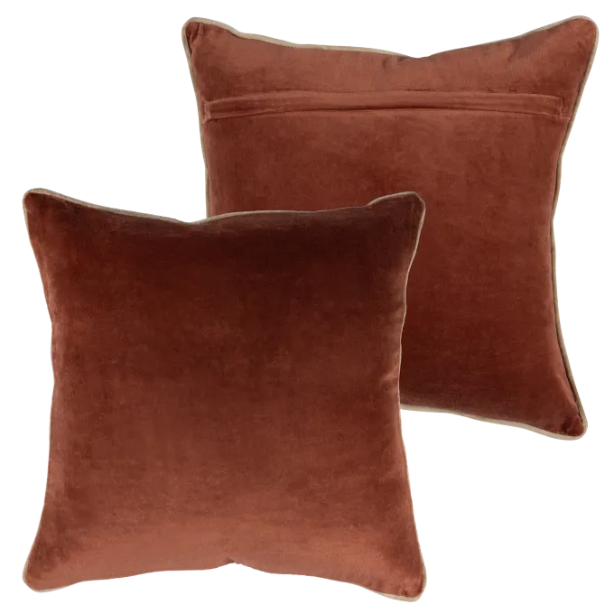 Woood Zena Kussens Roze/Roestbruin - Set Van 4