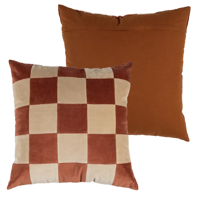 Woood Zena Kussens Roze/Roestbruin - Set Van 4