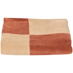Woood Zena Plaid 130x170 Cm Velvet Roestbruin/Beige