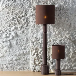 Woood Zivian Vloerlamp Hout Hoogglans Donkerbruin [fsc]